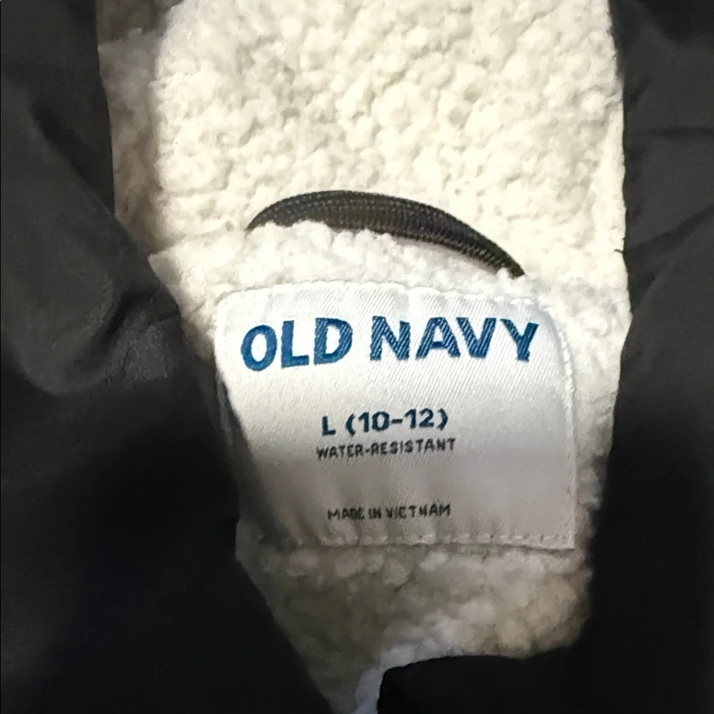 Old Navy Kids Black Hooded Puffer Jacket